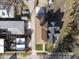 Aerial view of house and surrounding neighborhood, showcasing property location and landscape at 1514 E 12Th St, Indianapolis, IN 46201