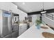 Modern kitchen with stainless steel appliances and white cabinets at 1514 E 12Th St, Indianapolis, IN 46201