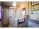 Glass enclosed shower with tiled surround at 3136 E Edgewood Ave, Indianapolis, IN 46227