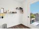Private deck with storage shelving and access to outdoor space at 1014 Sterling St, Indianapolis, IN 46201