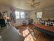 Cozy bedroom with a queen bed, desk, and hardwood floors at 620 Valley Dr, Martinsville, IN 46151