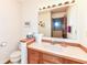 Bathroom with vanity, sink, and mirror at 8191 Frisco Way, Indianapolis, IN 46240
