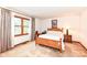 Bedroom with double bed, nightstand and window at 8191 Frisco Way, Indianapolis, IN 46240