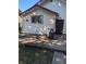 Small backyard patio with access to the back door of the home at 821 N Tuxedo St, Indianapolis, IN 46201