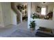 Spacious living room with high ceilings and a half-wall partition at , Greenwood, IN 46143
