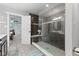 Bathroom featuring a large walk-in shower and a separate vanity area at 1285 Greenwood Station Blvd, Greenwood, IN 46143