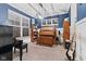 Charming music room with a piano, organ, and guitar at 1285 Greenwood Station Blvd, Greenwood, IN 46143