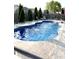 Inviting inground pool with water features and a concrete patio at 1285 Greenwood Station Blvd, Greenwood, IN 46143