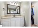 Bathroom with vanity, sink, and shower at 3265 W 50 S, Lebanon, IN 46052