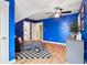 Blue bedroom with a race car bed and a built-in play area at 5784 N 600 E, Greenfield, IN 46140