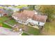 House with patio, surrounded by autumn leaves, seen from above at 5909 Buttonwood Dr, Noblesville, IN 46062