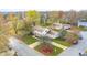 Aerial view of the house and surrounding neighborhood, showcasing autumn foliage at 5909 Buttonwood Dr, Noblesville, IN 46062