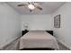Simple bedroom with a full bed, and ceiling fan at 5909 Buttonwood Dr, Noblesville, IN 46062