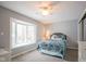 Bedroom with bay window, ceiling fan and carpet at 1127 Grant Cir, Cicero, IN 46034
