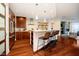 Modern kitchen features granite counters, stainless steel appliances, and an island at 429 N Pennsylvania N St # 804, Indianapolis, IN 46204