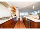 Modern kitchen with stainless steel appliances and granite countertops at 429 N Pennsylvania N St # 804, Indianapolis, IN 46204