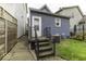 View of detached garage and backyard access at 907 S East St, Indianapolis, IN 46225