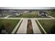 Aerial view of a new residential development with various house styles at 8030 Totton Ct, Zionsville, IN 46077