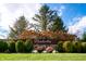 Pemberton community entrance with landscaping and signage at 8030 Totton Ct, Zionsville, IN 46077