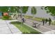 Bocce ball court with seating areas and landscaping at 9344 Anthem Ave, Plainfield, IN 46168