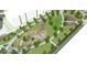Aerial view of a community park with playground and walking paths at 9344 Anthem Ave, Plainfield, IN 46168