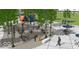 Community gathering area with tables, games, and shaded seating at 9344 Anthem Ave, Plainfield, IN 46168