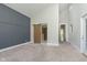 Main bedroom with barn door to the en-suite bathroom at 1213 Cottage Ave, Indianapolis, IN 46203
