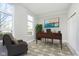 Bright home office with built-in desk and large windows at 1213 Cottage Ave, Indianapolis, IN 46203