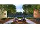 Outdoor community space with fire pit and seating at 457 Shade St, Carmel, IN 46290