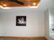 Spacious living room with coffered ceiling and large artwork at 7602 Garrick St, Fishers, IN 46038