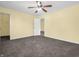 Bedroom with ceiling fan and carpet flooring at 11411 Shady Hollow Ln, Indianapolis, IN 46229