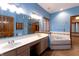 Primary bathroom with double vanity, jetted tub, and separate shower at 4257 Tattersall Dr, Plainfield, IN 46168