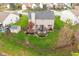 House with backyard deck and shed, aerial view at 11347 Watts Bar Ct, Indianapolis, IN 46229