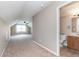 Long hallway connecting bedroom and bathroom at 5671 Augusta Woods Dr, Plainfield, IN 46168