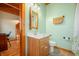 Simple bathroom with a single sink, toilet, and shower at 6465 Mt Moriah Rd, Nineveh, IN 46164