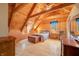 Spacious bedroom with wood walls, wood floors, and a wooden ceiling at 6465 Mt Moriah Rd, Nineveh, IN 46164