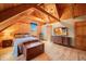 Charming bedroom with wood walls, wood floors, and a cozy atmosphere at 6465 Mt Moriah Rd, Nineveh, IN 46164