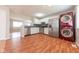 Kitchen features stainless steel appliances and white cabinets at 8326 N Buckingham Dr, Columbus, IN 47201