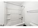 Clean bathroom with shower/tub combo and neutral colors at 1782 N Clearwater Dr, Greenfield, IN 46140