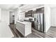 Modern kitchen with stainless steel appliances and an island at 1782 N Clearwater Dr, Greenfield, IN 46140