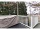 White deck with built-in seating and a covered grill at 2355 W State Road 234, Fortville, IN 46040