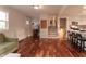 Open concept living and kitchen area with hardwood floors at 2355 W State Road 234, Fortville, IN 46040