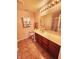 Bathroom with double vanity and tile flooring at 4835 Franklin Villas Dr, Indianapolis, IN 46237