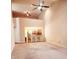 Open living room with high ceilings and kitchen views at 4835 Franklin Villas Dr, Indianapolis, IN 46237