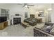 Spacious living room featuring a fireplace and ample seating at 8520 Bison Woods Ct, Indianapolis, IN 46227