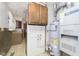 Mechanical room with water heater and HVAC unit at 8530 Meadowlark Dr, Indianapolis, IN 46226