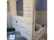 Cement board installed on bathroom walls at 2845 Forest Manor Ave, Indianapolis, IN 46218
