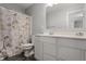 Main bathroom with double sinks and a shower/tub combo at 10797 Walden Ln, Brownsburg, IN 46112