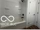Clean bathroom with a tub/shower combo and modern fixtures at 11 S 1050 W, Jamestown, IN 46147