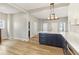 Open concept kitchen with island and hardwood floors at 819 Cottage Ave, Indianapolis, IN 46203